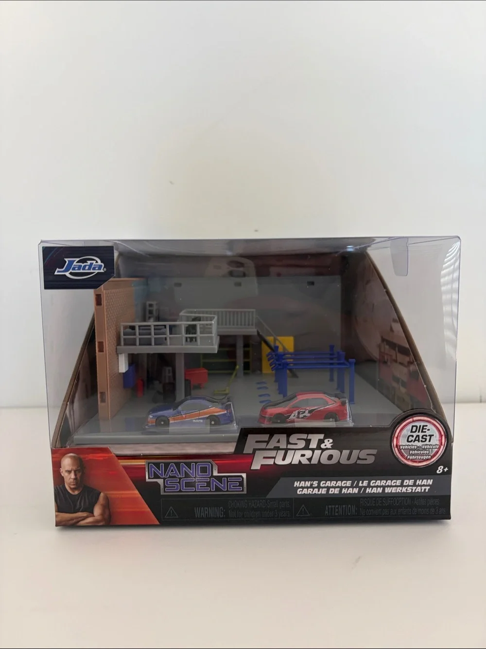 Fast & Furious Nano Scene - Han's Garage Playset (Gray/Red)